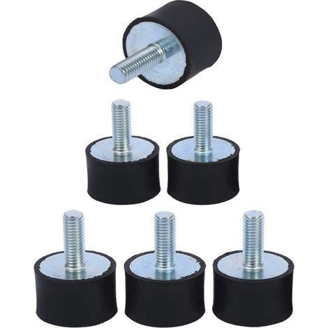 Silentbloc,Suppots isolateu,en caoutchouc,Amotisseu Anti Vibation,Vis en Caoutchouc Anti-Vibations,Bobines pou Bateau Voitue,(Taille : M6)-10 pièces (1/4)