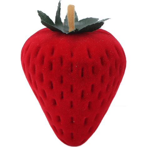 Boîte à Bague Fraise Rouge Personnalisée pour Cadeau de Fiançailles, Mariage ou Proposition (1/5)