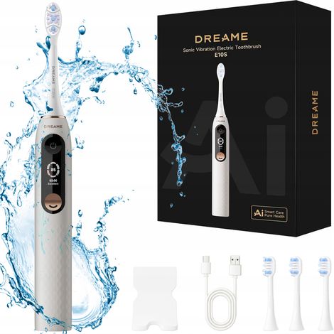 CEPILLO DE DIENTES EL脡CTRICO S脫NICO DREAME E10S, 鈥嬧��CABEZALES, BATER脥A DE 180 D脥AS