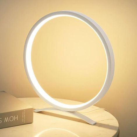Lampe de chevet - Design circulaire métal Variateur tactile - Chambre et bureau - USB (1/5)