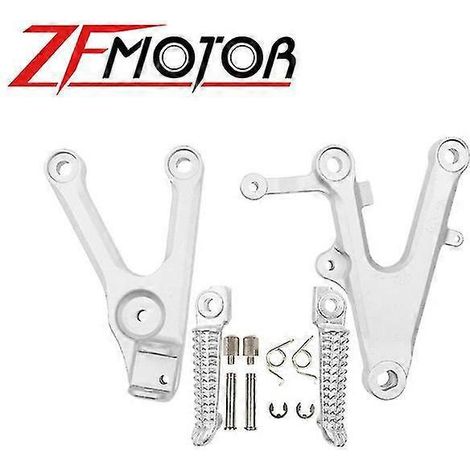 Motorrad-Fußrastenhalterung vorne für Yamaha YZF R6 YZFR6 2003–2005 und R6S 2006–2010 – Silber (1/5)