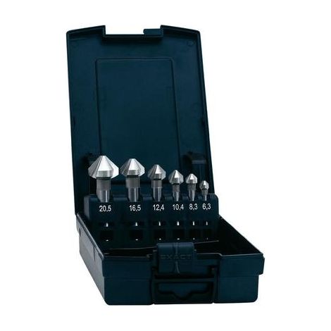 Exact Brocas cónicas HSS 90° pack de 6 metálicas