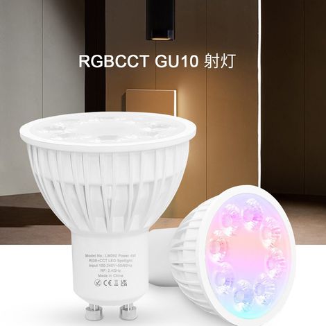 Projecteur LM080 2,4 GHz GU10 RGBCCT avec télécommande et contrôle par zone