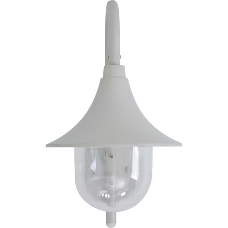 vidaXL Gartenwandlampe E27 120 cm Aluminium Weiß