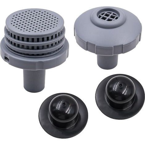 Kits de connecteurs de Jet d'eau de Piscine avec Grille de crépine de Sortie, buse d'entrée et Bouchon de Trou avec raccords de 1,25 Pouces (1/5)