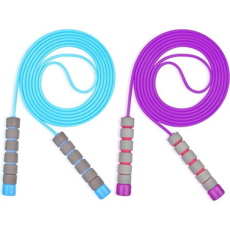 Children's Skipping Rope, Adjustable Skipping Rope with Foam Handles, 2.6 m/2.8 m Skipping Rope for Outdoor Exercise Burning Fat Fitness (1/5)