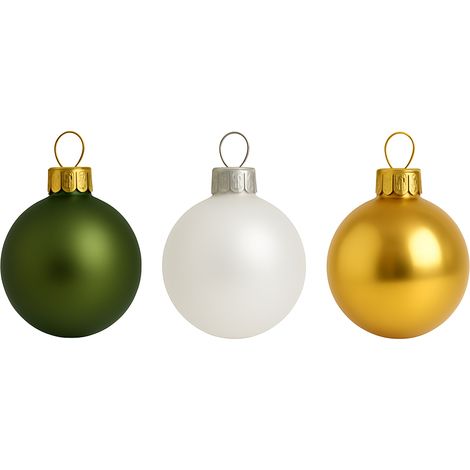 Palline in vetro per albero di natale decorazione natalizia,  confezione da 16 pezzi -Verde - oro - rosso scuro (1/5)