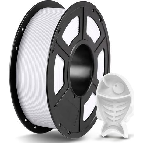 PETG Filament 1.75mm, Filament PETG pour Imprimante 3D, Haute Résistance et Ténacité, Precisione Dimensionale +/0.02mm, Bobine de 1kg, PETG Blanc (1/5)