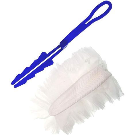 1 plumero de microfibra suave con 10 recambios, herramienta pequeña desechable para limpiar el polvo. (1/2)
