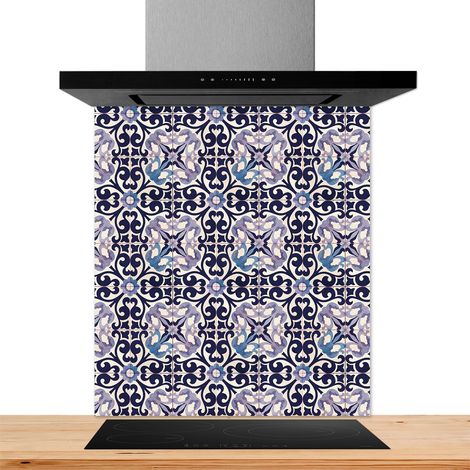 Fond de hotte décorative, etoile bleue bleu,violet 60x70 Fond de hotte (1/2)