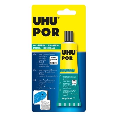 PEGAMENTO UHU 40 GRS POLIESTIRENO MAQUETAS