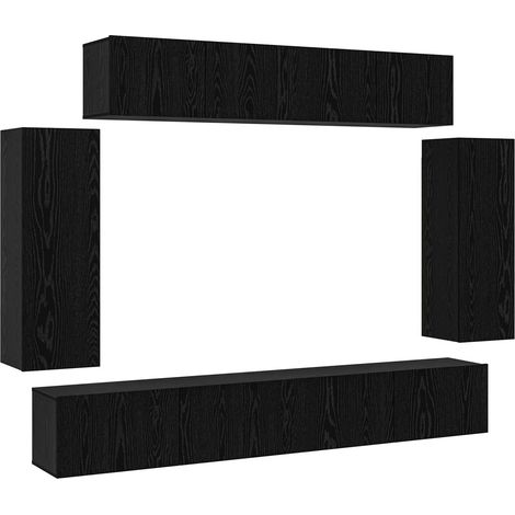 Maison Exclusive - Ensemble meuble TV 6 pcs Chêne noir 100 x 30 x 30 cm