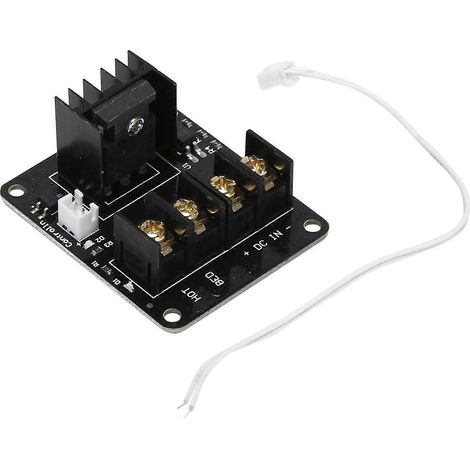 3D-Drucker-Heizbett-MOSFET-Erweiterungsmodul inkl. 2-poligem Anschlusskabel, kompatibel mit Anet A8, A6 und A2, Schwarz (1/5)