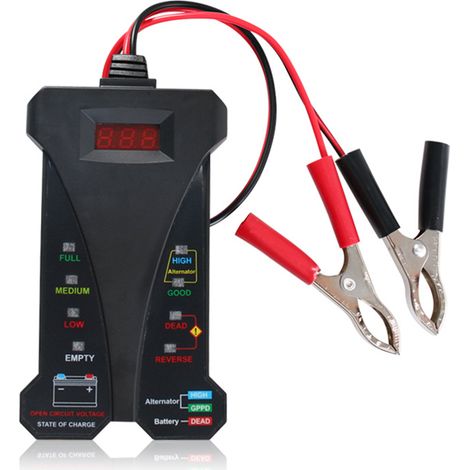 Testeur de batterie de voiture, voltmètre numérique 12 V et analyseur de système de charge pour moto, scooter électrique, bateau SUV (1/5)