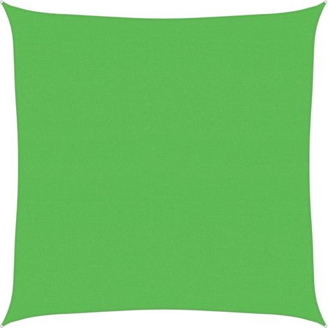 Voile d'ombrage Toile d'ombrage 160 g/m² Vert clair 4x4 m PEHD 56142 (1/5)