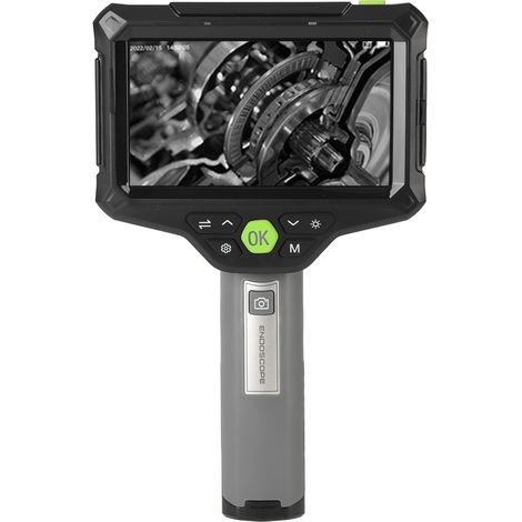 Wasserdichte Inspektionskamera mit zwei Objektiven, industrielle digitale flexible Sonde, Endoskop für Abflussrohre und Abwasserleitungen (1/5)