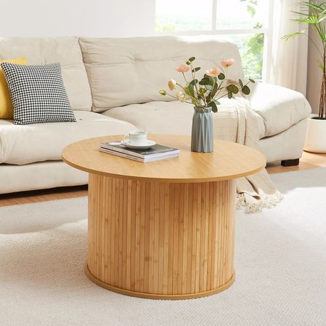 Couchtisch Ledepid 48xØ80 cm Natur [en.casa]