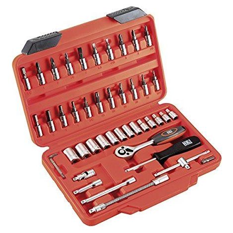 JEU DE CLÉS À DOUILLE ET ACCESSOIRES 1/4" 46 PIÈCES ALYCO ORANGE
