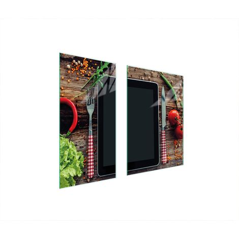 PLAQUE DE PROTECTION EN VERRE 75x52 CUISINE (1/5)