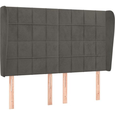 Maison Exclusive - Testiera ad Orecchio GrigioScuro 147x23x118/128cm in Velluto