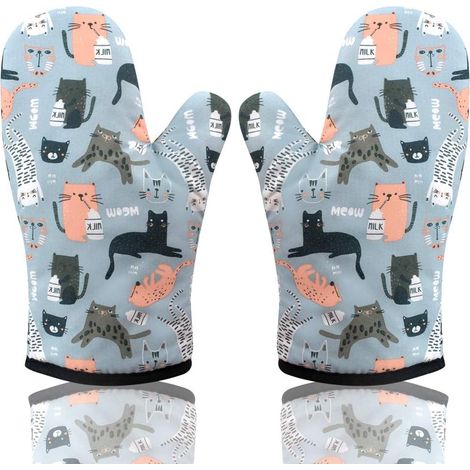 Gants De Four - Résistants À La Chaleur Jusqu'à 250 °C - Antidérapants Et Respirants - Pour Cuisinière Four Et Casseroles - Lot De 2 (1/5)