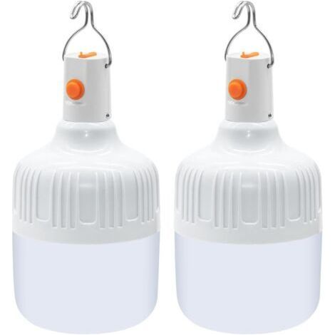 2 Pieces Camping Lantern, Portable Lamp with USB Rechargeable Batteries 500 Lumens Super Bright Outdoor for Camping Tent Terrace Patio Garden Barbecue (1/5)