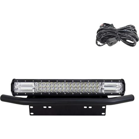Barra de luz LED de triple fila, protección IP67, 20 pulgadas, con soporte y cable. (1/2)