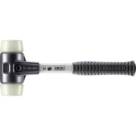 HALDER SIMPLEX Schonhammer Ø 50 mm Nylon mit verstärkem Tempergussgehäuse und Fiberglasstiel (1/5)