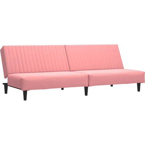 Canapé-lit,Canapé convertible à 2 places rose velours CFW39228 (1/5)