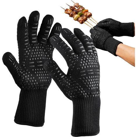 Gants de four ignifuges pour cuisine, barbecue, cheminée, (1/5)