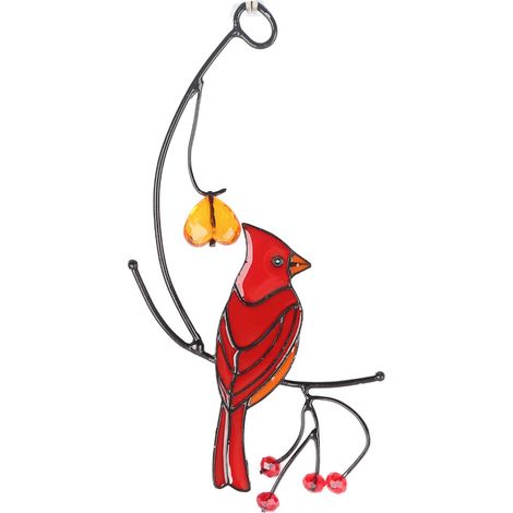Décoration artisanale à suspendre en colle avec des fientes d'oiseaux artificielles, pour la maison ou l'aménagement de fenêtres. (1/5)