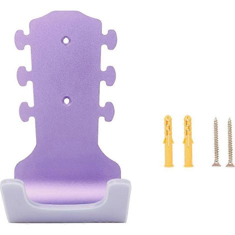 Crochet mural pour guitare et ukulélé, support mural en métal antidérapant, accessoire pour guitare violet (1/5)