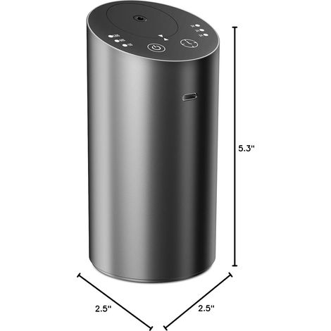 Diffuseur d'huiles essentielles sans eau pour voiture – Minuteur, technologie anti-fuite, fonctionne sur piles, pour voiture/maison, silencieux et sans fil (1/5)