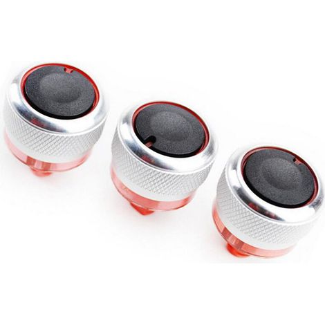 Lot de 3 boutons de climatisation AC pour Peugeot 206, 206+ et 207 – remplacement compatible, plastique noir, montage facile