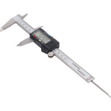 Elektronischer digitaler Messschieber (150 mm), Messwerkzeug aus Edelstahl, LCD-Bildschirm, hohe Präzision, Umrechnung Zoll/Metrisch. (1/5)