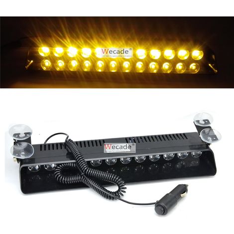 12W 12 LED Notfall-Blitzleuchte für LKW-Windschutzscheiben-Warnleuchte (blau/weiß/weiß/blau) (1/3)