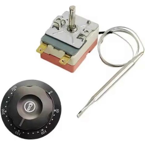 Thermostat für Elektrobackofen, Temperaturregler, einstellbar von 60 bis 200 °C, 16 A (1/5)