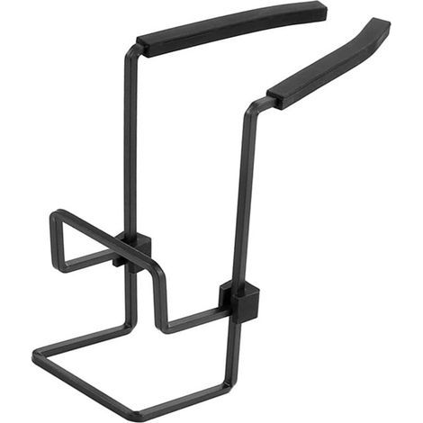 Porte éponge pour évier de Cuisine, Porte éponge de Vaisselle pour Gadgets de Rangement de Comptoir de Cuisine, Silicone + Fer, Noir, 15.5156cm (1/5)