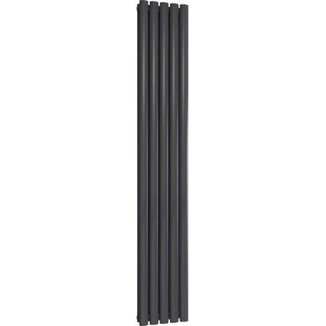 Reina Neva Double Designer Vertical Radiator 1800mm H x 295mm W Anthracite (1/5)