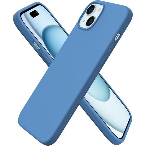 Coque en silicone liquide pour iPhone 15 Plus 6,7 pouces, protection intégrale, anti-rayures, compatible charge sans fil (1/5)