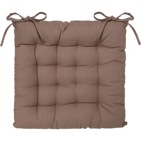 Lot de 2 galettes de chaise carrées en coton ANJALI