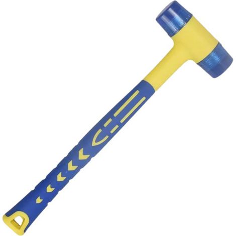 Maillet caoutchouc, Marteau caoutchouc avec Manche en fibre de verre antidérapant, avec double face souple (1/5)