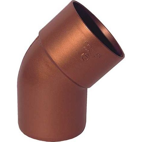 Curva tonda 45° per pluviali : Colore - Rame rosso, Diametro - 80