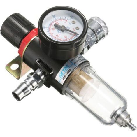 Afr-2000 1/4" Air Compressor Filter Water Trap Tools Kit with Regulator Gauge (1/5)