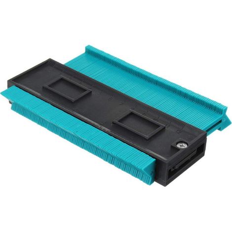 Jauge de profil de duplicateur de contour de forme de verrouillage de 5 pouces Jauge de travail du bois de bord de carreaux de stratifié de carrelage-bleu (1/5)