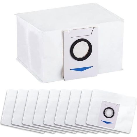 10er-Pack Beutel für Ecovacs Deebot X1 Omni / X1 e Omni / T20 Omni Staubsauger, großes Fassungsvermögen von 3 Litern