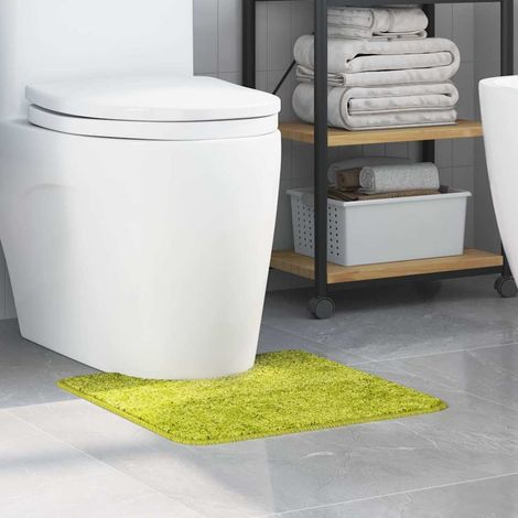 Anti-slip Bath Mat with Toilet Cut Green 50 x 50 cm PP vidaXL (1/5)