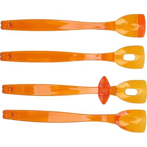 4 pièces Exercice de Langue et Lèvres, Appareil de Rééducation Buccale Portable pour Dysarthrie (Orange) (1/5)