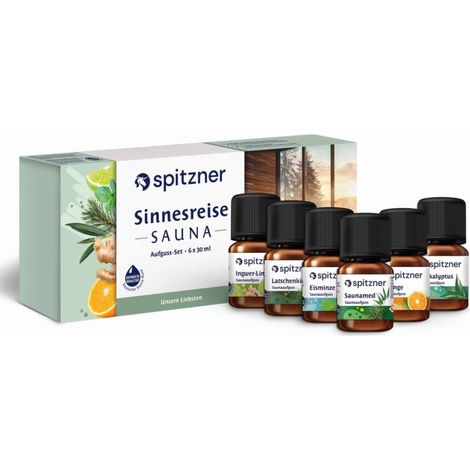 Spitzner Saunaaufguss-Set Sinnesreise 6x 30ml Aufguss-Set mit Geschenkbox (1/3)