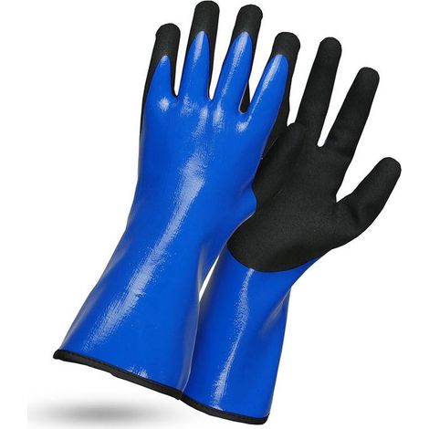 Gants de travail 100% étanches double enduction LIQUIDO - Taille 8 - Rostaing (1/2)